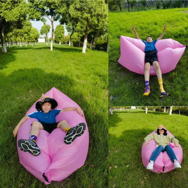 Outdoors Camping Inflatable Toys Sofa Ultralight Portable Air Lazy Bags Beach Folding Lounger Chair Garden Waterproof Furniture