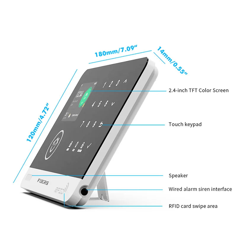Just Arrived Upgraded 13 Languages Alarm System for Home Office Shops TUYA Smart WI-FI GSM Security Alarm Host with Doors Windows Motion Sensor Smart App Control Work Google Alexa Amazon Voice Support Security Supplies