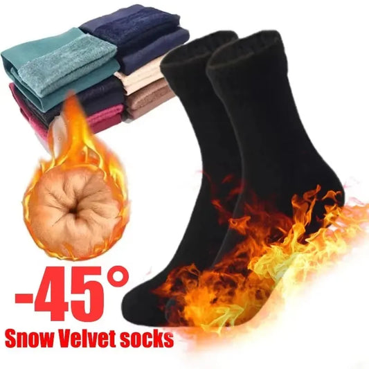 4 Pairs Set Winter Warm Thermal Socks Soft Thicken Plush Socks Solid Color Velvet Wool Snow Boots Floor Socking Outdoor Skiing Snowboard Mountain Hiking Climbing Cycling Socks Sets