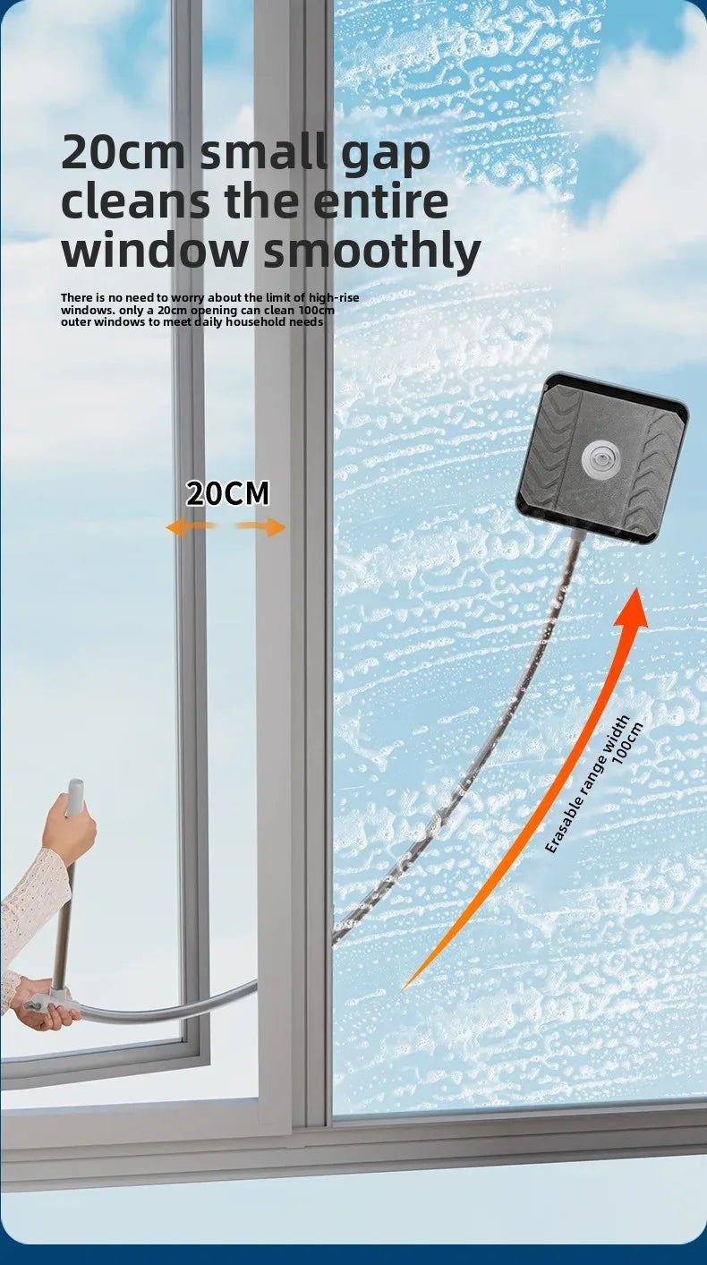 NEW Arrivals Double-Sided Arc-Shaped Household Glass Cleaner Tool Efficient Water Scrubber Window Cleaning Device Human-Arm Simulation