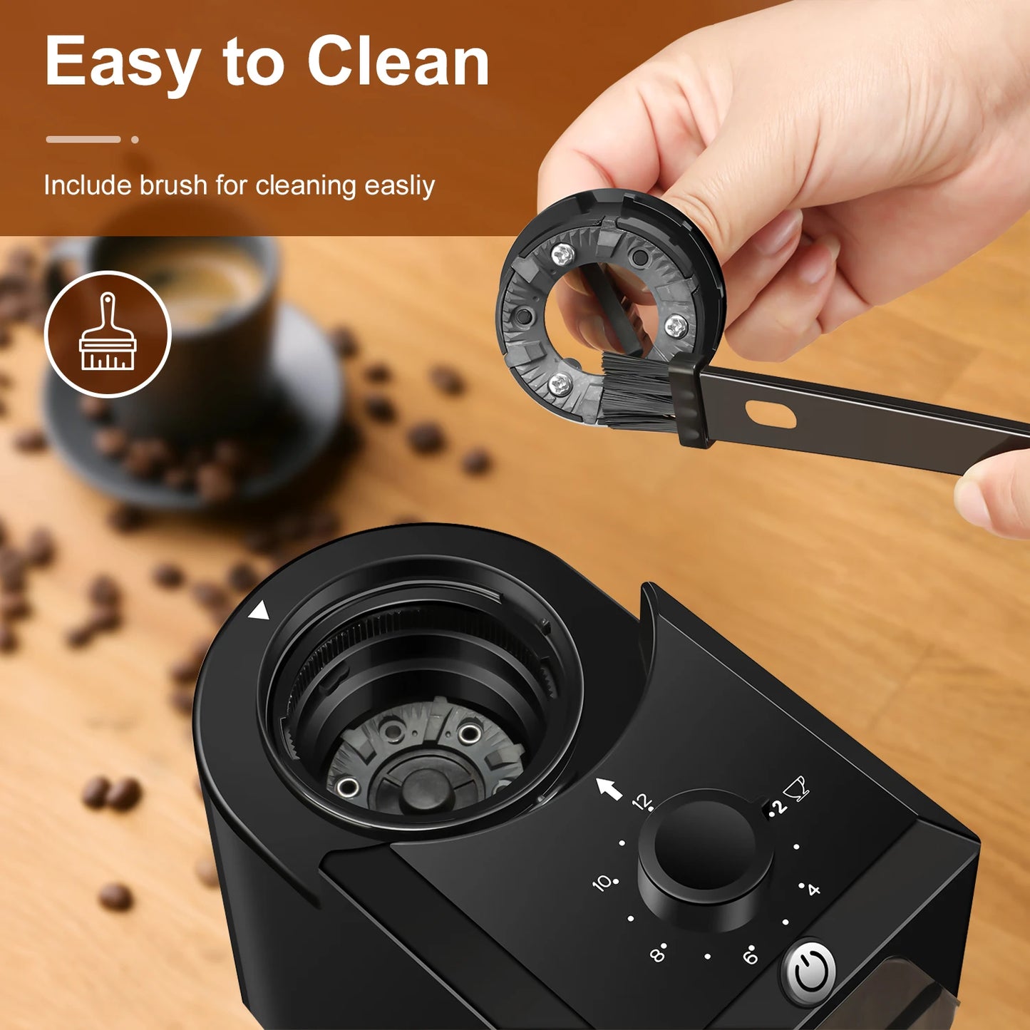 Low-Price Sales are Limited NEW Electric Burr Mill Coffee Grinder Automatic Coffee Bean Grinding With 28 Grind Settings For Espresso French Press Drip 2-12 Cup Travel Outdoor Camping Coffee Machine