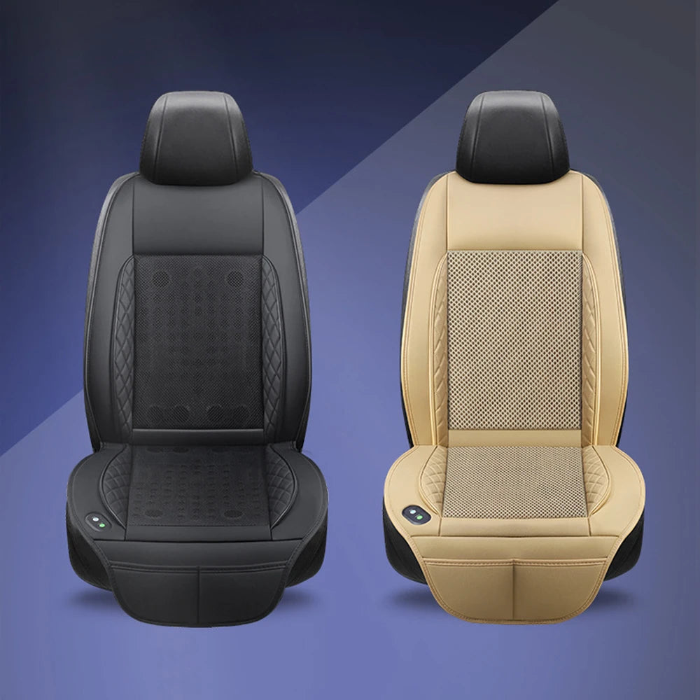 DC 12V 3D Spacer Car Summer Cool Air Seat Cushion With Massage Fast Blowing Ventilation Seat Cooling Pat Refrigerated Seat