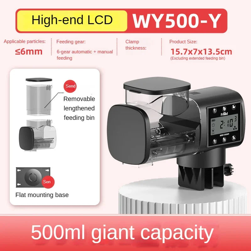 Aquarium Automatic Fish Feeder Aquarium Tank Feeder Intelligent Automatic Feeder Digital Timing Control Fish Aquarium Feeding