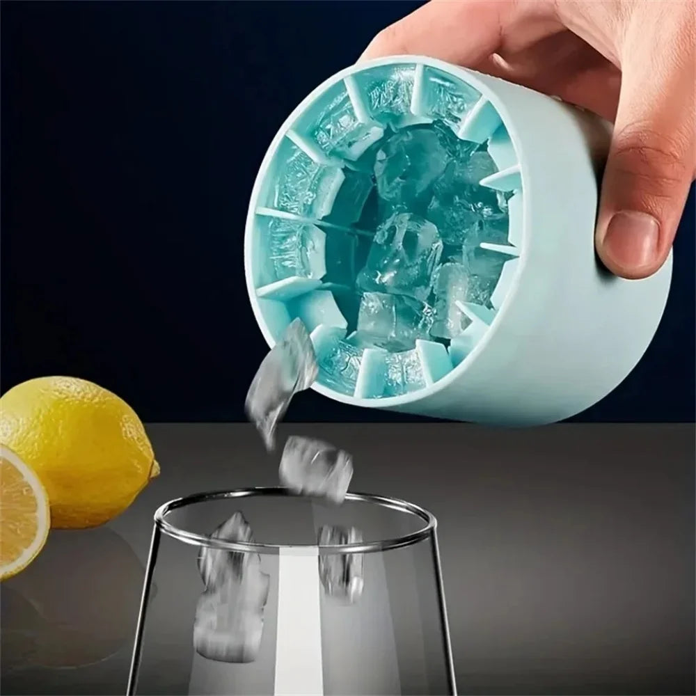 Silicone Ice Cube Mold Round Ice Bucket Summer Homemade DIY Refrigerator Freeze Ice Maker Creative Ice Cube Mold Barware Tools