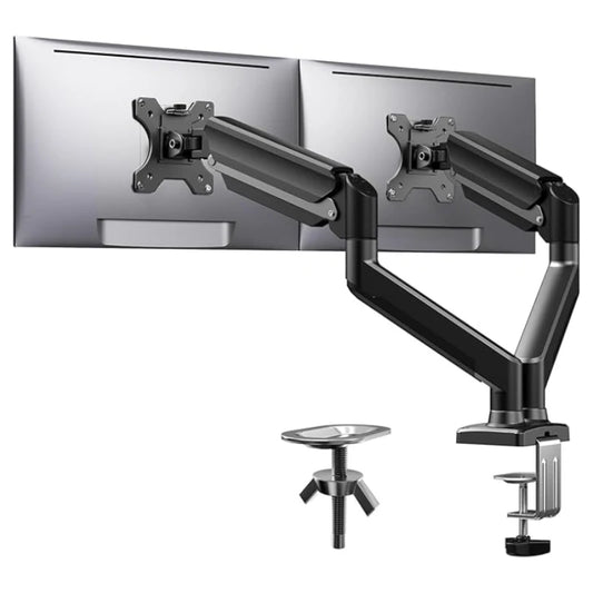 Double Arm Dual Monitor Mount Stand Desk Universal Expandable Display Bracket