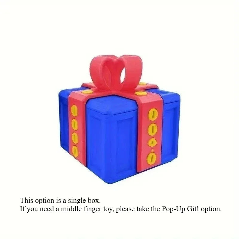 The Annoying Present with Middle Finger in A Box Gift Box with Screws Prank Surprise Pop-Up Novelty Funny Gifts for Adult Toys