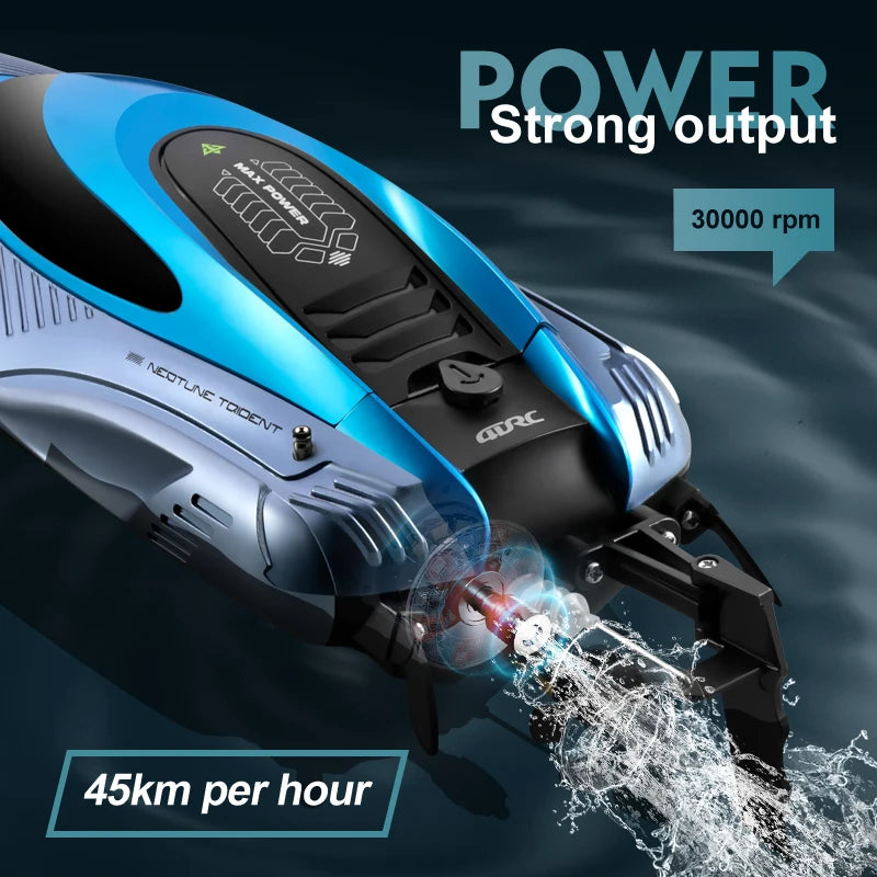S3 Remote Control Boat High-Horsepower Water Large High-Speed Speedboat Charging Motor Adults Children Ship Model Toy Gifts Water Sport Games