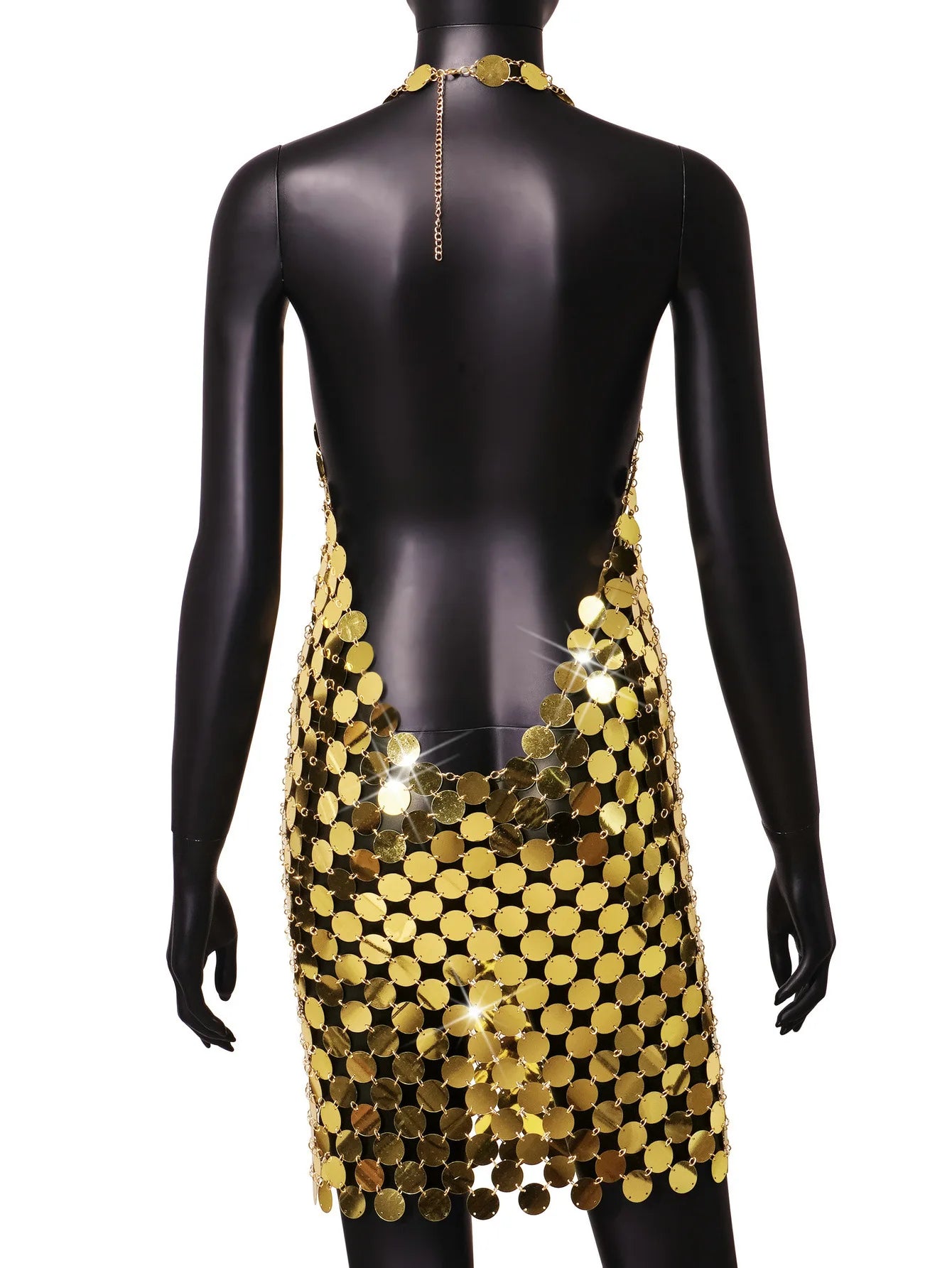 NEW Arrivals 7 Colors Sexy Backless Sequin Mini Dress Colorful Halter Bodycon Spring/Summer Evening Party Night Clubwear  Dress For Women