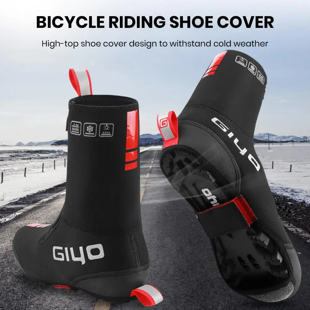 NEW Arrivals S-2XL High Quality Insulated Cycling Overshoes Waterproof Kevlar Fabric Cycling Shoe Covers with Plush Lining Fasten Tape for Road Mountain Biking Windproof Cycling Footwear Accessories Sports Supplies