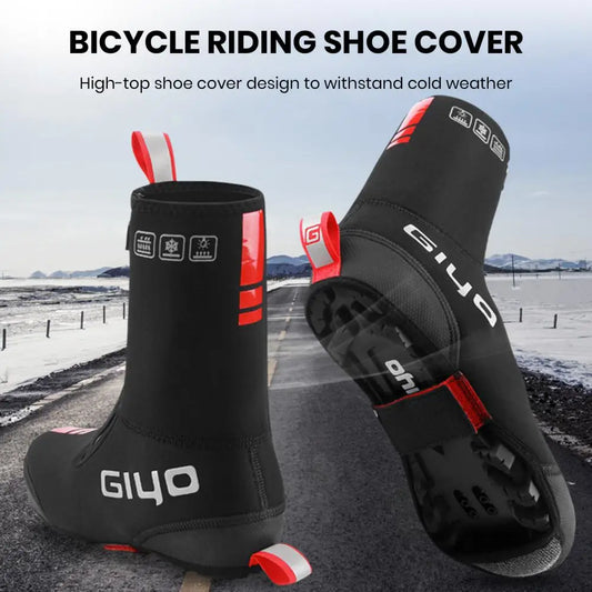 NEW Arrivals S-2XL High Quality Insulated Cycling Overshoes Waterproof Kevlar Fabric Cycling Shoe Covers with Plush Lining Fasten Tape for Road Mountain Biking Windproof Cycling Footwear Accessories Sports Supplies