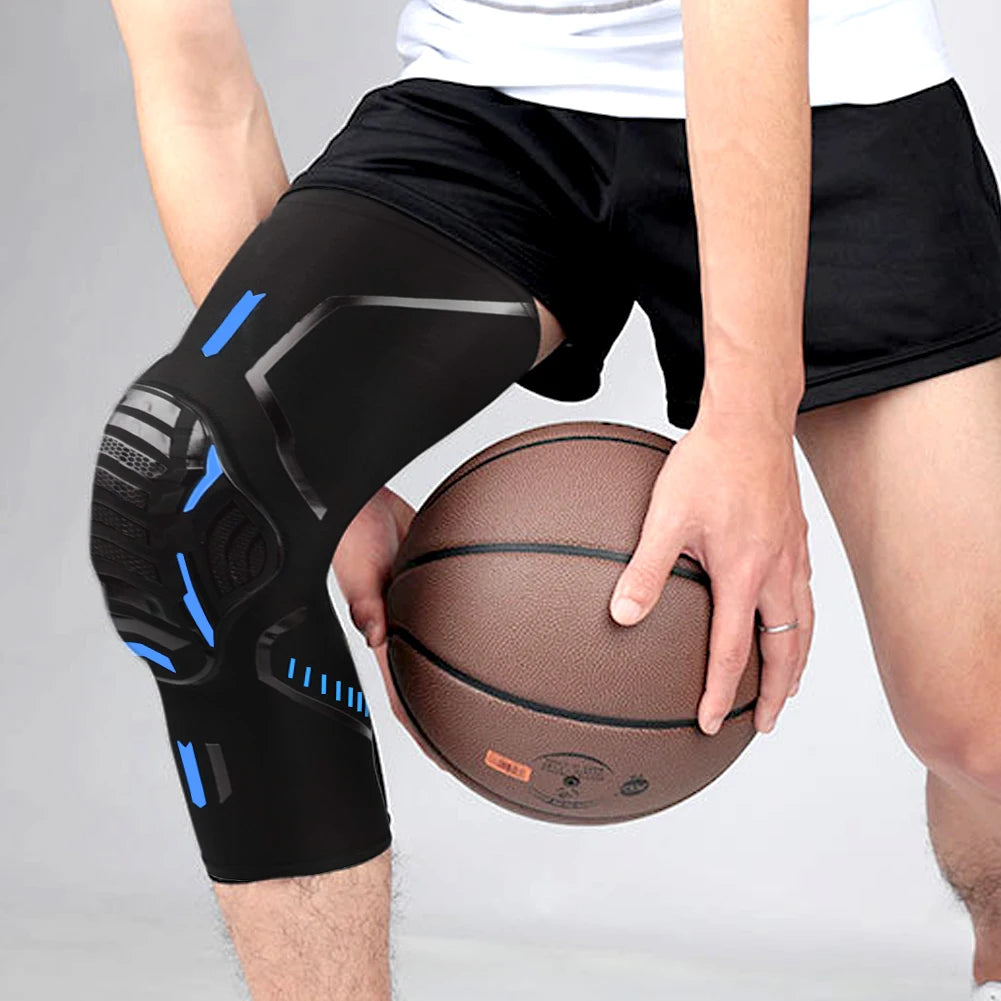 S-2XL Plus Size 1Pc Knee Brace Compression Knee Support Shockproof Knee Pads Knee Sleeve for Running Arthritis Joint Pain Relief Men Women Sports Apparel Accessories