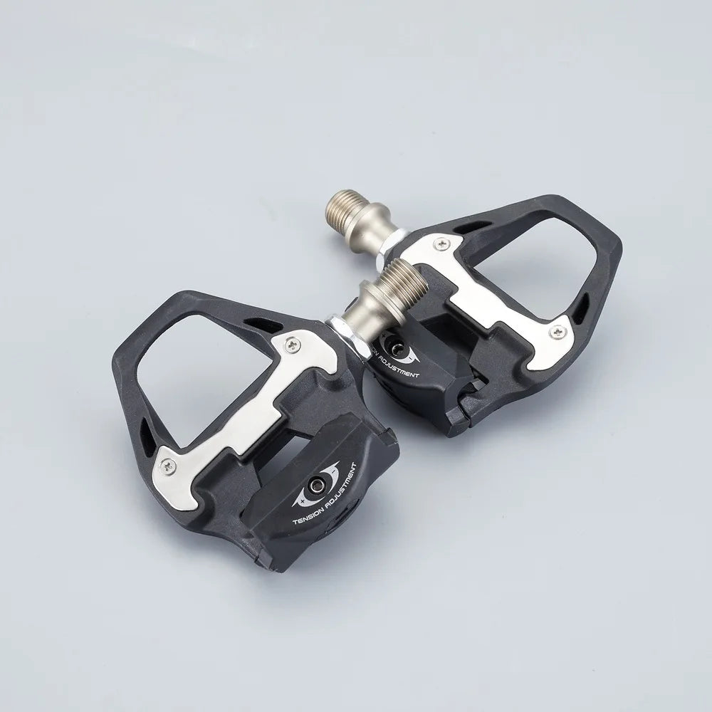 NEW Set Road Bike Pedal + Cleats Bicycle Self-Locking Pedals Ultralight Nylon Sealed Bearings Lock Piece For SPD LOOK System Bicycle Accessories Sports Supplies