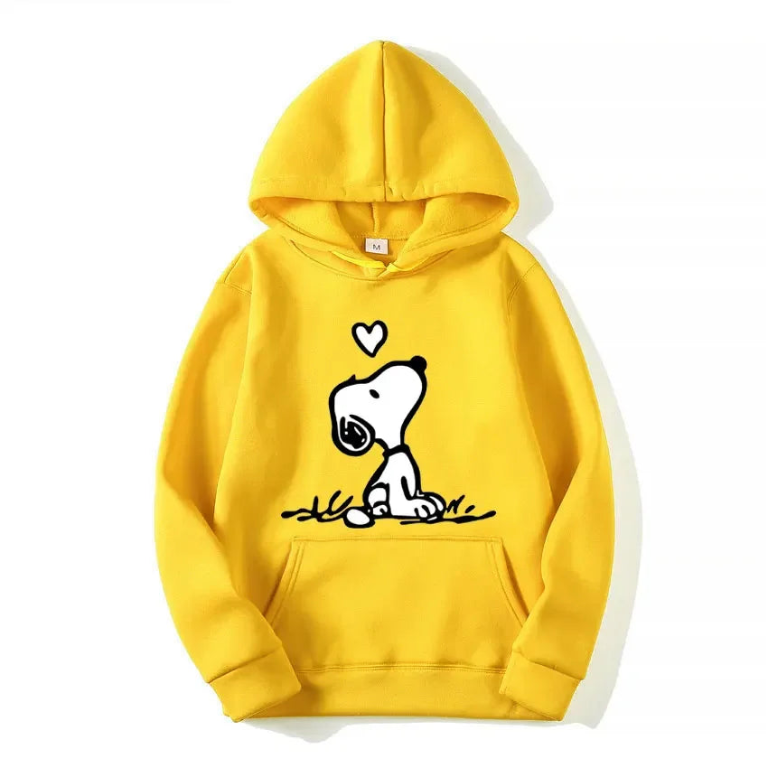 NEW S-3XL Plus Size 10 Colors American Cartoon Comics Snoopy Hoodie Women Man Pullover Tops Spring Autumn Men Casual Couple Sweatshirt Clothing