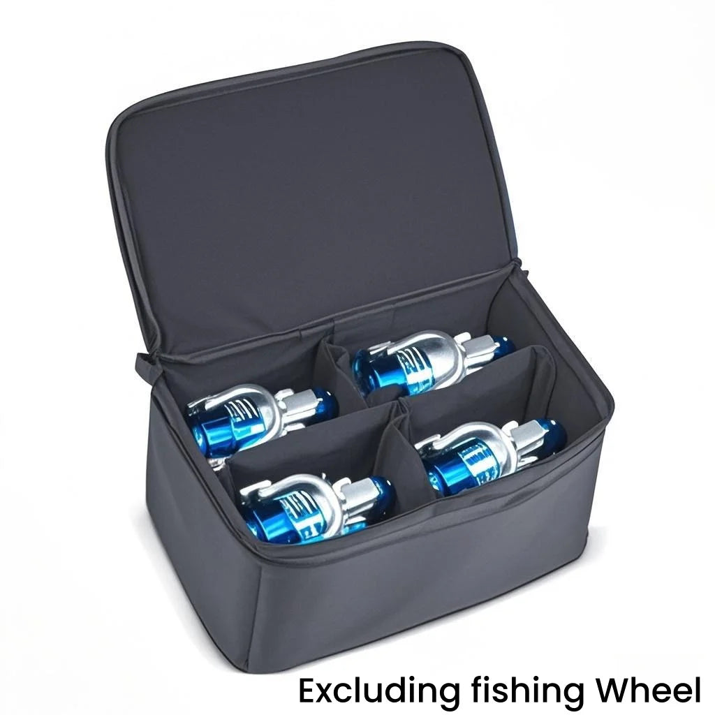3/4/6 Grids Fishing Reel Bag Portable Outdoor Fishing Reel & Gear Bag Carry Storage Water-Resistant Fishing Tackle Bags