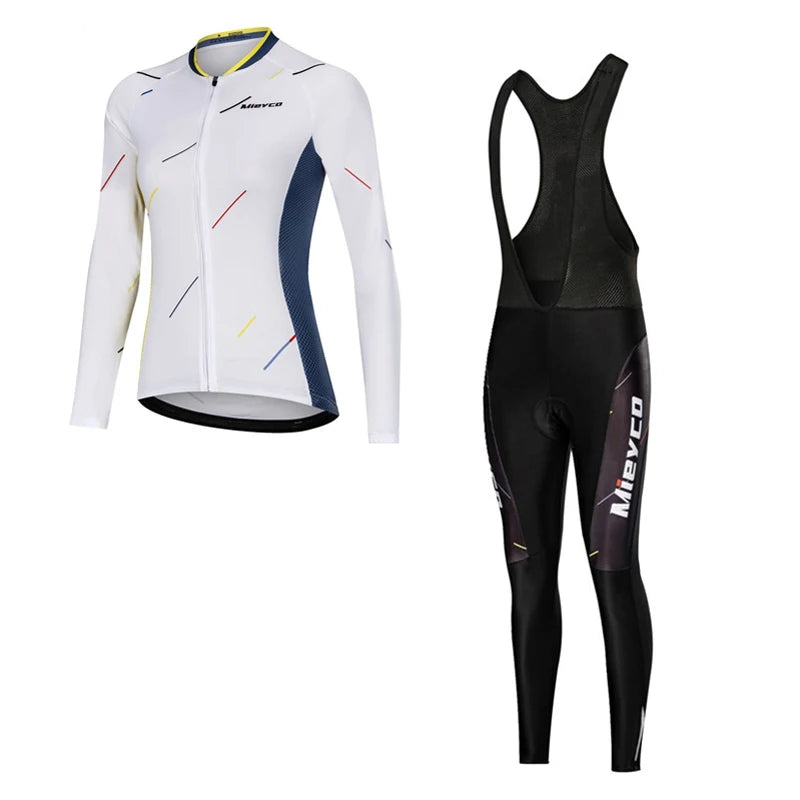 NEW Arrivals S-4XL (Size Smaller Than Usual) Women Cycling Jersey Set Gloves Long Sleeves Head Cap Pants Kits Clothing Long Sleeve MTB Bicycle Racing Apparel Accessories Sports Fashion Clothing Supplies