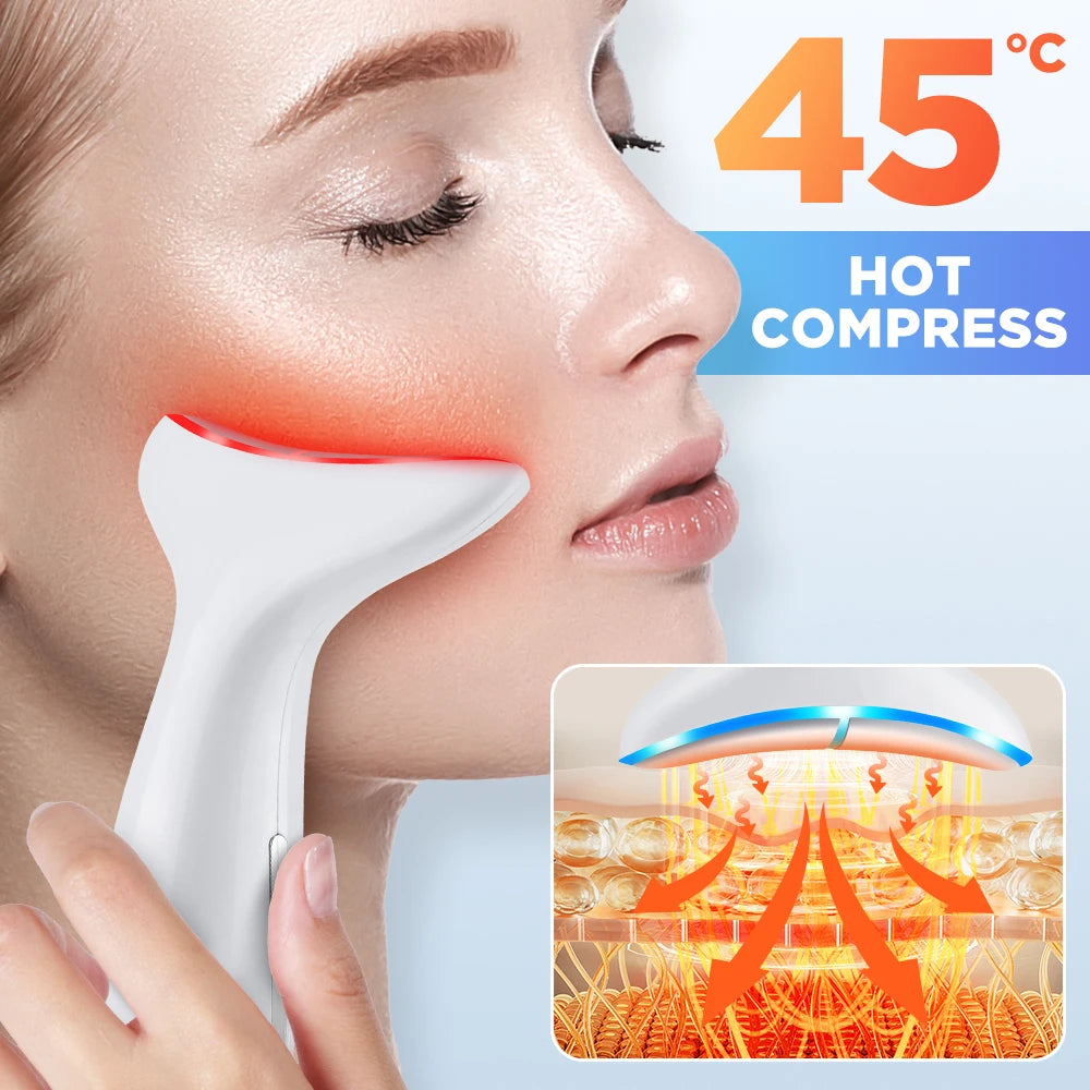 EMS Facial Lifting Device Neck Face Eye Massager Face Slimming Beauty Skin Phototherapy Machine Anti Aging Reduce Double Chin