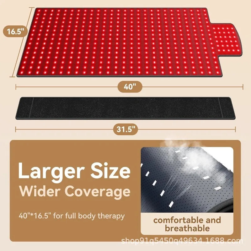 NEW Red Infrared Light Therapy Pad Skin Care 420 PCS 3 in1 LEDs Far Infrared Waist Back Shoulder Muscle Pain Yoga Mat Relief Relax Mat Women Body Care Supplies
