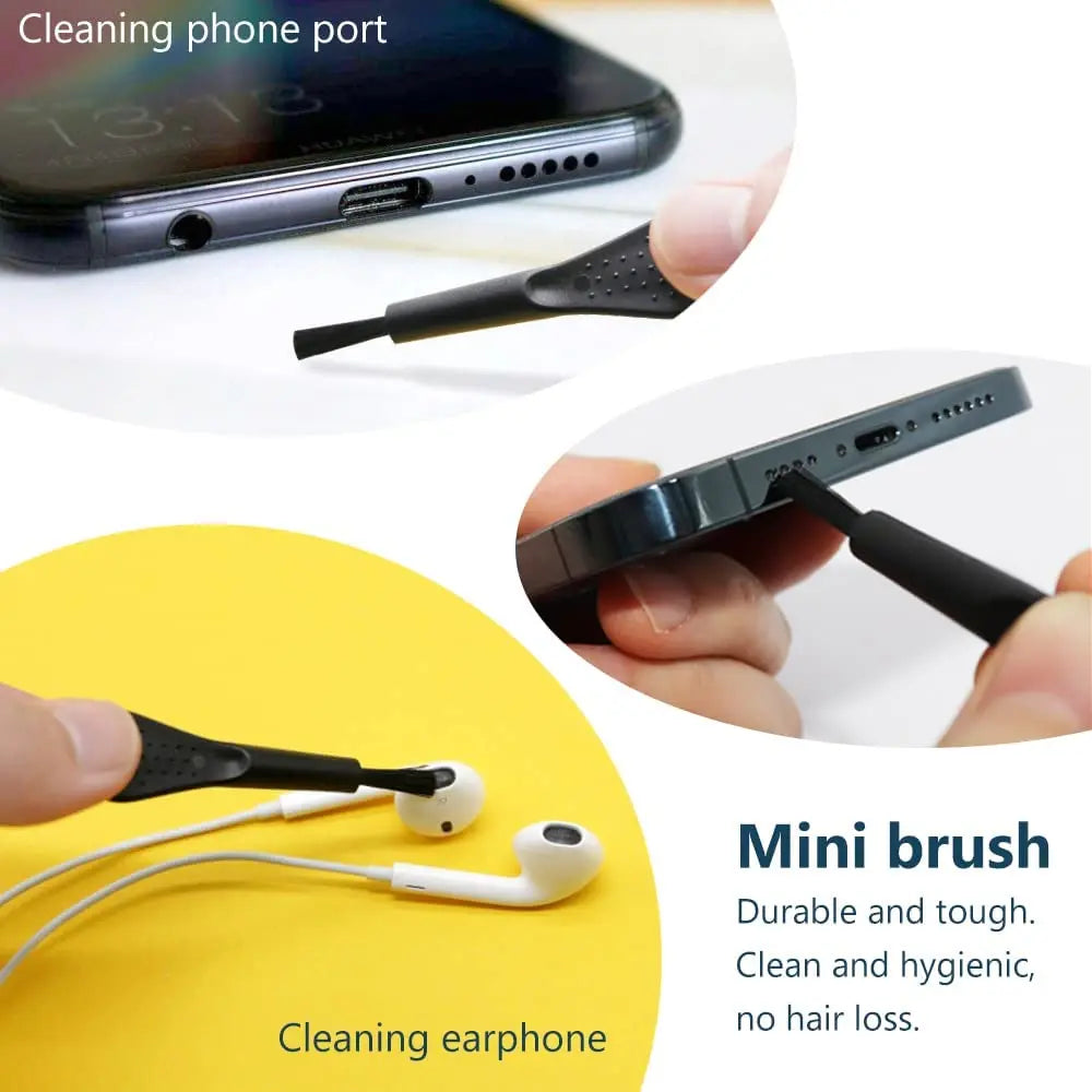 NEW Arrivals 13 PCS Set iPhone Samsung Mobile Phone Charging Port Dust Plug for iPhone 15 14 Pro Max iPad Port Protector Cleaner Kit Computer Keyboard Cleaning Brush Sets