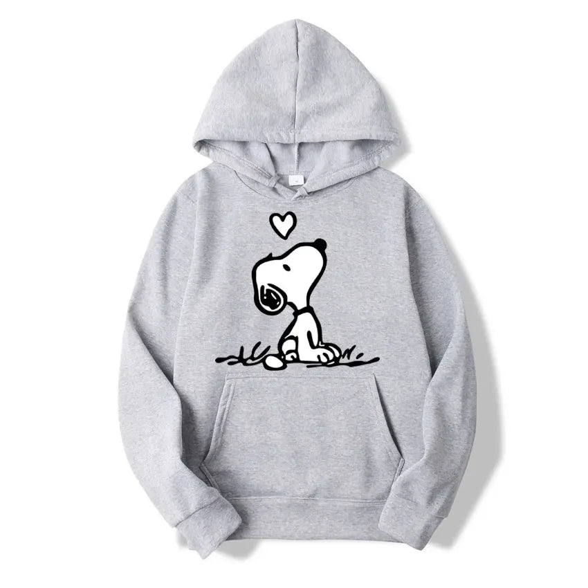 NEW S-3XL Plus Size 10 Colors American Cartoon Comics Snoopy Hoodie Women Man Pullover Tops Spring Autumn Men Casual Couple Sweatshirt Clothing