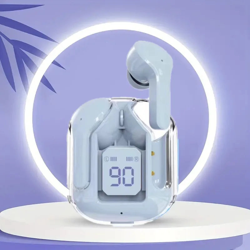 NEW Arrivals Original T2 Wireless Bluetooth Black Earphone Transparent HI-FI 2 Drivers Headphones LED Power Digital Display Stereo Sound Earphones for Xiaomi