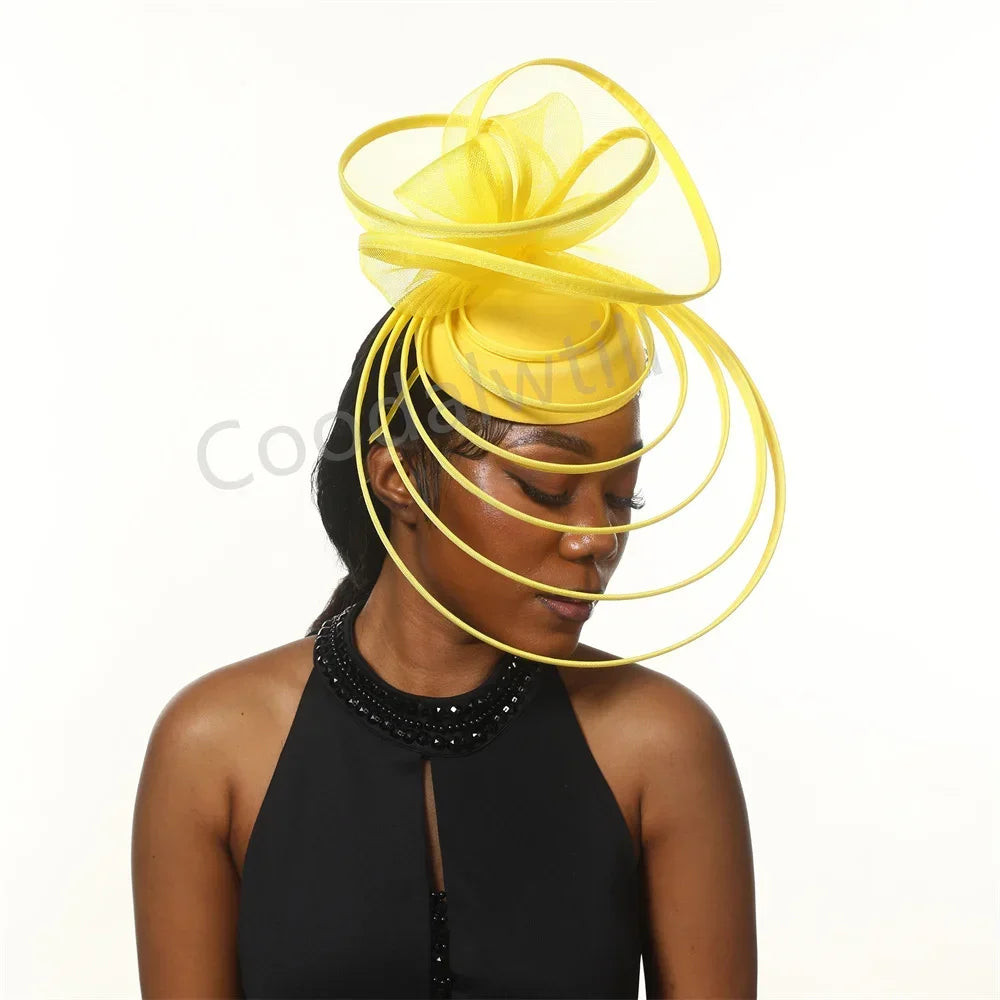 18 Colors Luxury Evening Wedding Tea Cocktail Party Mesh Fascinator Wedding Hat Women Blue Pillbox Cap For Royal Ascot Party Tea Headpiece Bride Wedding Headwear Ladies Apparel Accessories