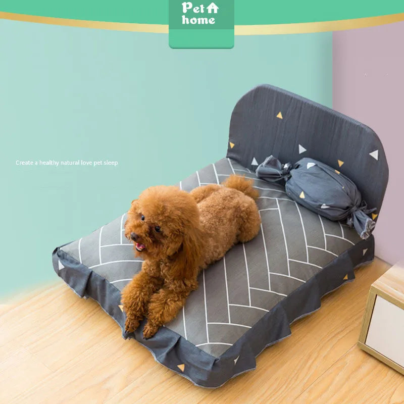 Four Seasons Universal Dog Cat Kennel Fully Removable And Washable Pet Sofa Bed Small And Medium-sized Dog European Dog Bed