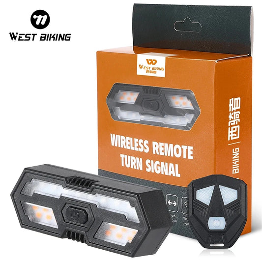 NEW Bicycle Rear Light USB Rechargeable Wireless Waterproof MTB Remote Control Safety Turn Signal Bike Beep Taillights Bicycle Lighting Accessories Sports Supplies