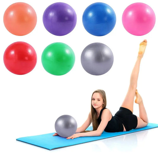 NEW Arrivals 25cm Mini Yoga Ball Soft Pilates Exercise Gym Ball PVC Non Slip Home Training Balance Stability Inflatable Straw Easy Inflation Home Indoor Exercise Gym Sports Supplies
