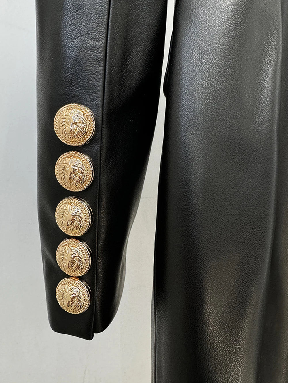 NEW Arrivals S-2XL Luxury Fashion New Slim Double Breasted Leather Suit Short Dress Elegant Women's Long Sleeve Blazer Dress