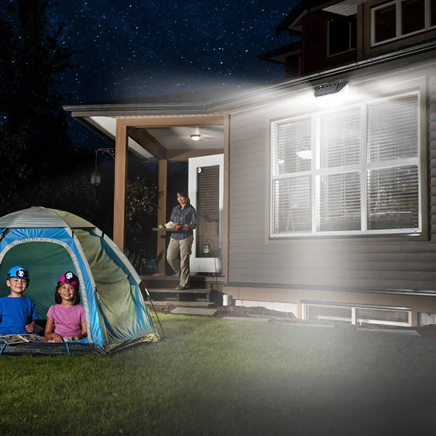 NEW Arrivals Motion Sensor with Lithium Battery Multifunctional Solar Lamp Outdoor Garden Decoration Solar LED Light Waterproof Sunlight Powered Spotlight Home Outdoor Lighting Accessories