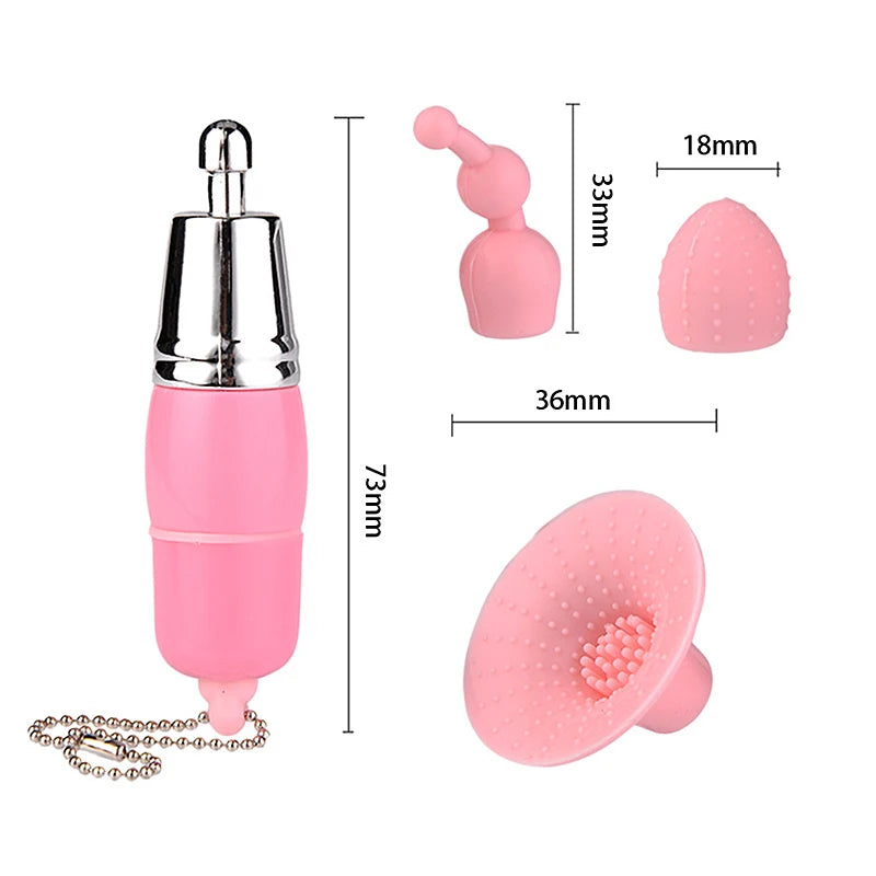 Mini 3 In 1 Vibrator Nipple Clitoris G-Spot Sucking Stimulator Bullet Vibrator G Spot Massager Vibration Oral Licking Sex Toys For Women Men