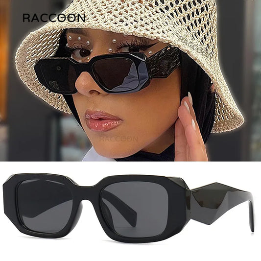 Fashion Irregular Cat Eye Sunglasses Women Vintage Luxury Brand Designer Sun Glasses Oversized Eyewear Summer Trendy Cool Shades