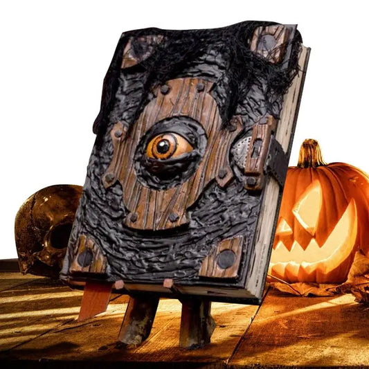 Halloween Book Of Spells Prop Book Spell Book Witch Decoration Horror Sculpture Prop Art Charm Eye Halloween Home Ornament