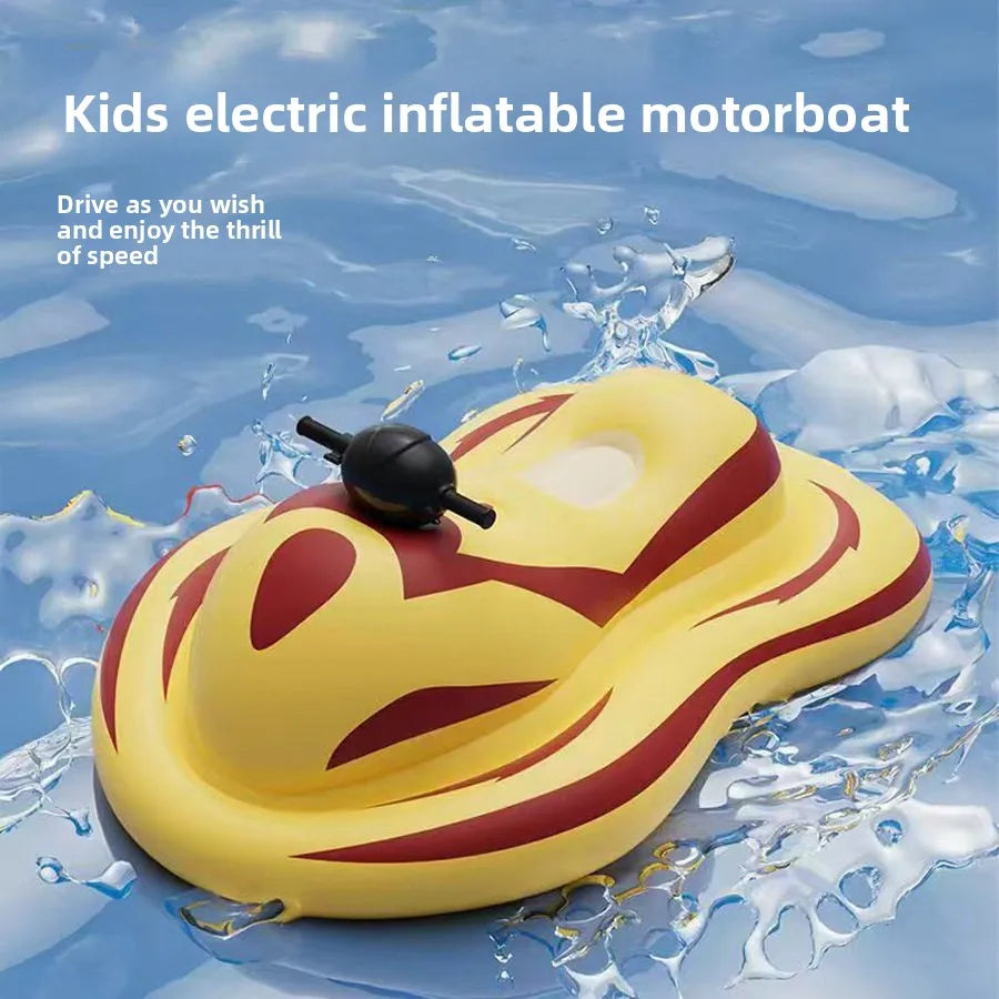NEW Arrivals Children's Electric Water Inflatable Boat Electric Motorboat Floating Toy Adult Kayak Fishing Thruster Summer Water Games Supplies