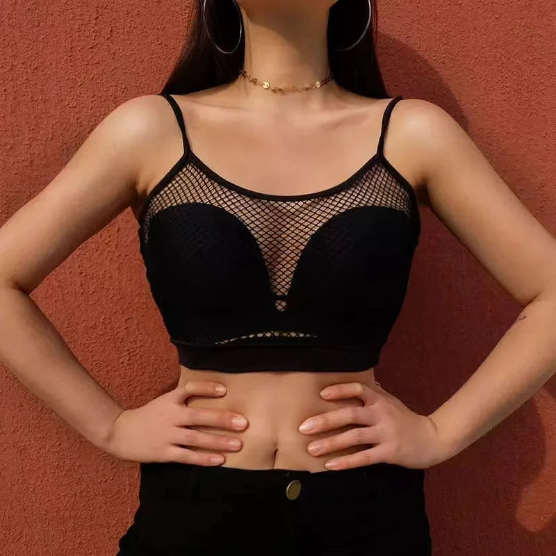 NEW Arrivals Multi-Color Mesh Breathable Non-Steel Bra with Elastic Shoulder Straps Women Sexy Sports Underwear