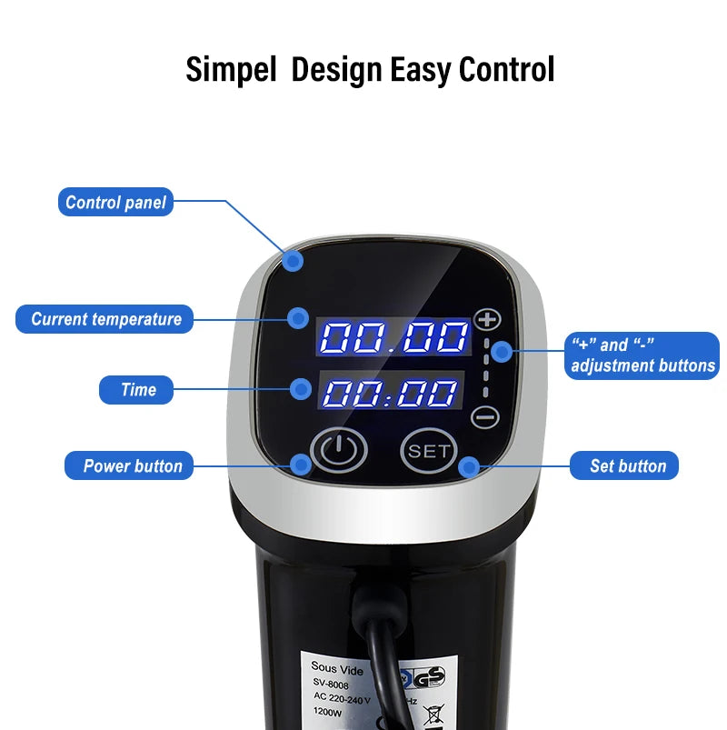 NEW!!!! Super Quality  2.55 Generation IPX7 Waterproof Vacuum Sous Vide Cooker+Gifts  Immersion Circulator Accurate Cooking With LED Digital Display