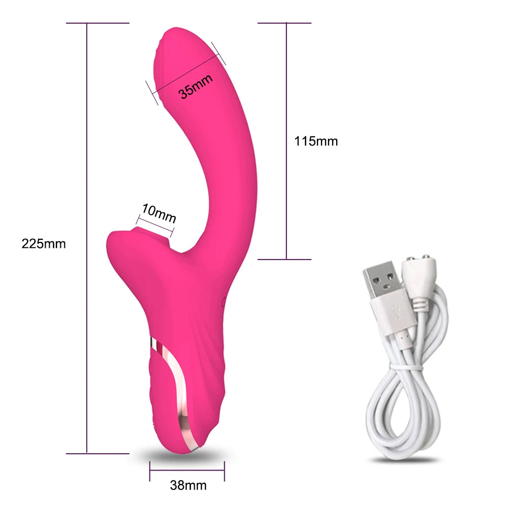 3 in 1 Clit Sucker Dildo Vibrator for Women Clitoris G Spot Tongue Licking Vacuum Stimulator Sex Toys Adult Goods  for Female