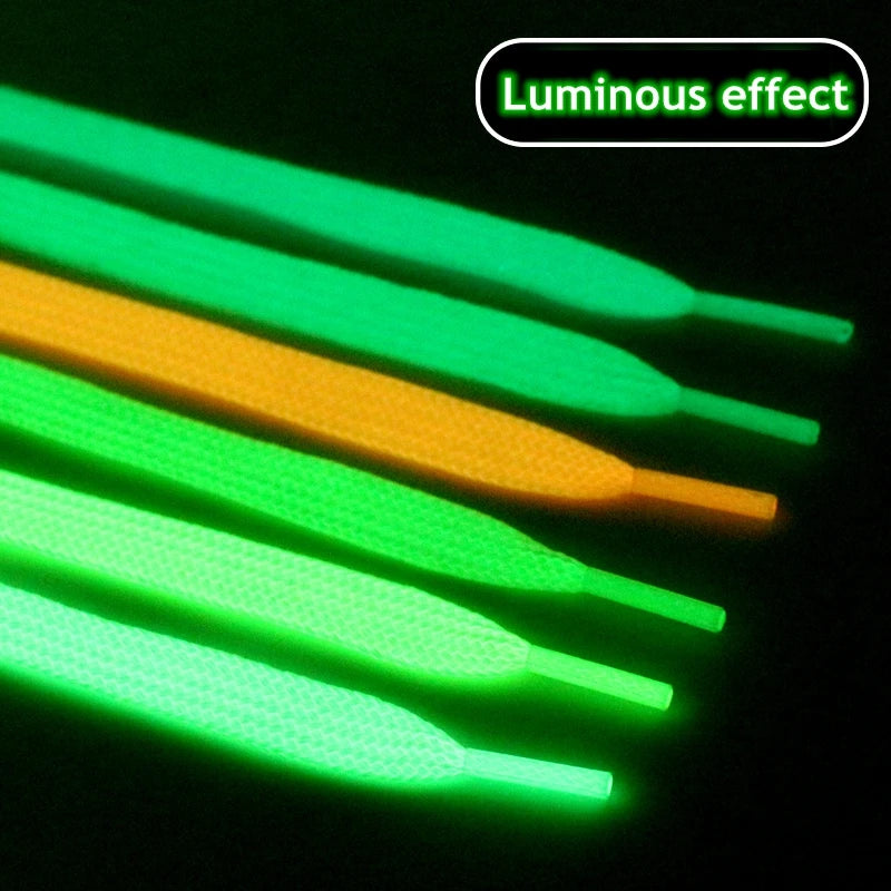 80-100-120-140cm 5 Colors Rave Festival Party Night Clubwear Dance Fluorescent Shoelace Luminous Shoes Flat Sneakers Canvas Shoe Laces Glow In The Dark Night Color