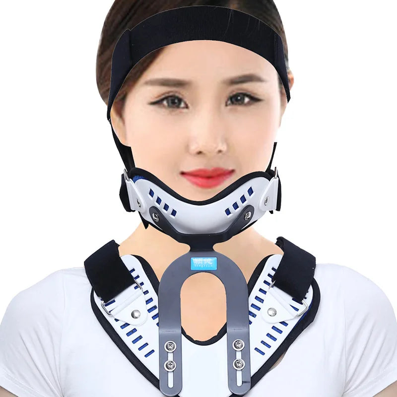Korean Medical Neck Brace - Adjustable Cervical Collar for Home Rehabilitation, Traction Support & Posture Correction Health Care Accessories