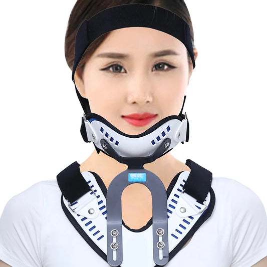 Korean Medical Neck Brace - Adjustable Cervical Collar for Home Rehabilitation, Traction Support & Posture Correction Health Care Accessories