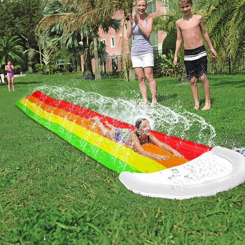 NEW Home Outdoor Water Games Center Backyard Grassland Children Adult Toys Inflatable 2 Person Water Slide Pools Children Kids Summer Gifts Backyard Outdoor Water Toys
