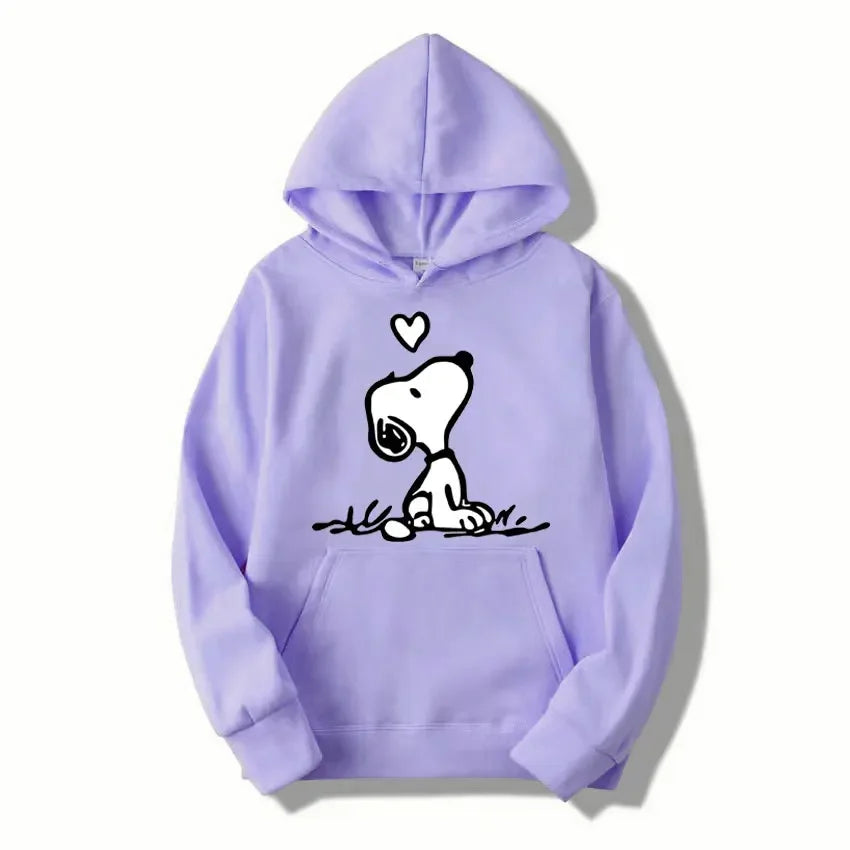 NEW S-3XL Plus Size 10 Colors American Cartoon Comics Snoopy Hoodie Women Man Pullover Tops Spring Autumn Men Casual Couple Sweatshirt Clothing