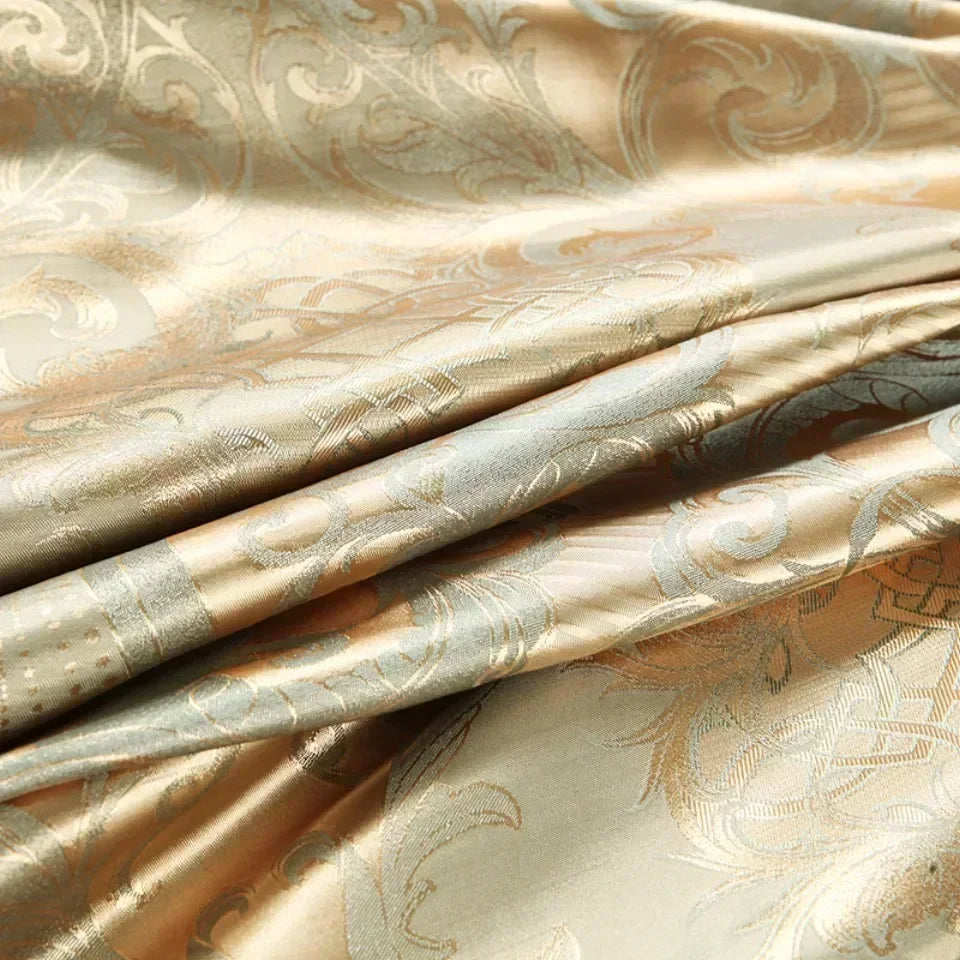 NEW Arrivals 3PCS Set 5 Colors High End Jacquard King Size Bedding Set Luxury European Wedding Bedding Sets Queen American Satin Double Duvet Cover Set 220x240