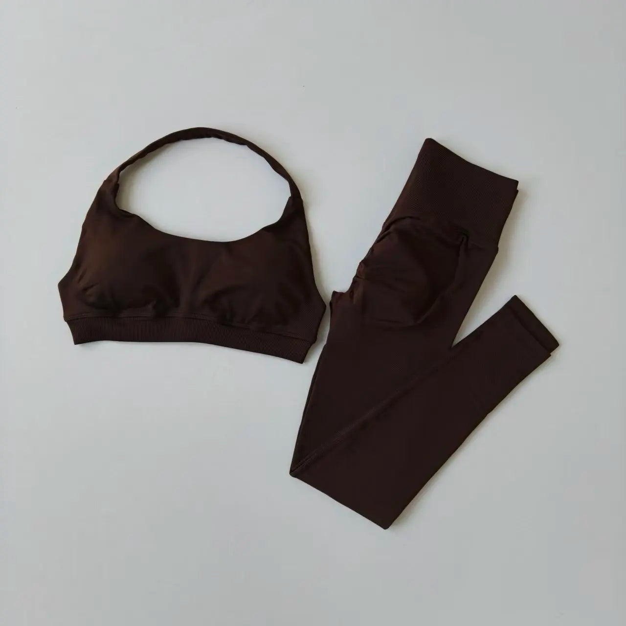 2 PCS Set 12 Colors Sports Suit Women's Running Seamless Yoga Thin Straps Beautiful Back Fitness Bras Gym High-waisted Peach Leggings Sets