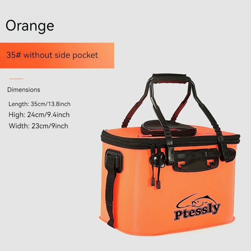 Small(30-11L) Large (40-28L) Durable EVA Portable Fishing Gear Bag - Quick-Collapse Live Fish Bucket & Tackle Storage - Perfect Camping Water Sea Container River Lakes Fishing Accessories
