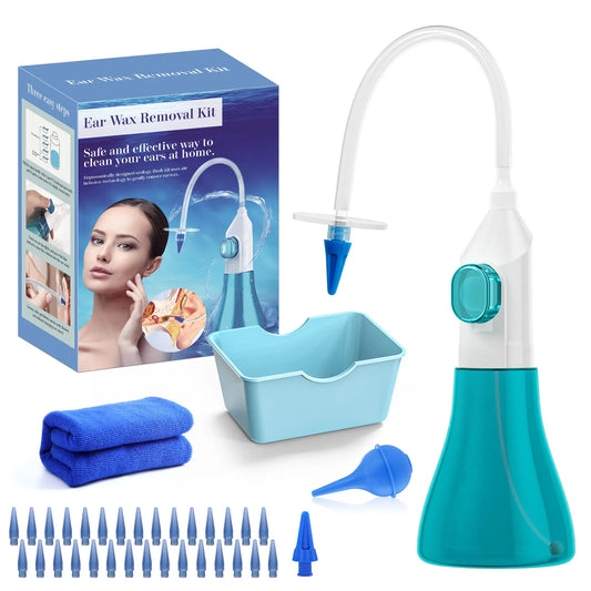 Ear Wax Removal Manual Ear Irrigation Flushing System Ear Cleaning Washer Kit Safe and Effective Cleaner Tool for Adults Kids