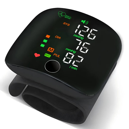 NEW Arrivals Rechargeable Wrist Blood Pressure Monitor Medical Voice Digital Display Health Sphygmomanometer Tonometer Device Health Care Supplies