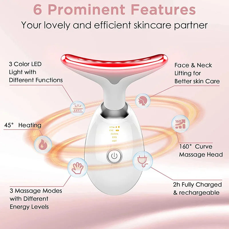 Neck Facial Lifting Device Skin Tightening Anti Wrinkle EMS Microcurrent Face Massager Double Chin Remover Skin Care Beauty Tool