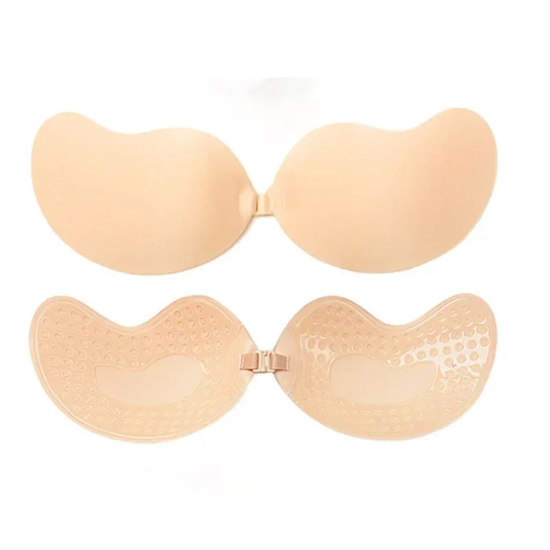 2 PCS Set S-XL  Invisible Strapless Adhesive Stick Bra Strapless Push Up Bras Women Lingerie Seamless Silicone Nipple Covers Underwear Accessory Sets