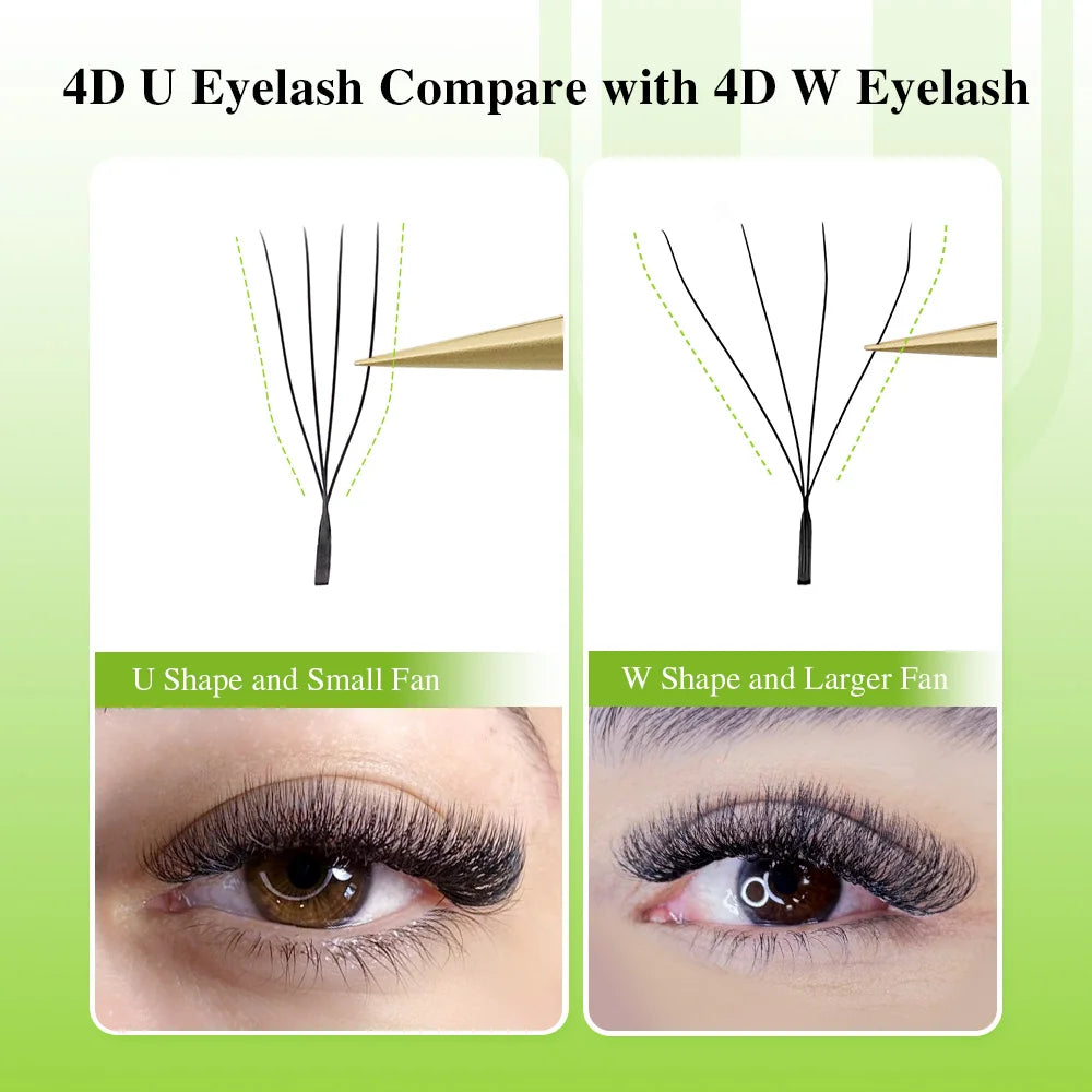 Japanese NAGARAKU U-Shaped 3D 4D 5D Full Set Lashes Extensions Natural Soft U Lashes Premium Mink Brazilian Cilios Mink False Eyelashes Women Girls Cosmetic Accessories